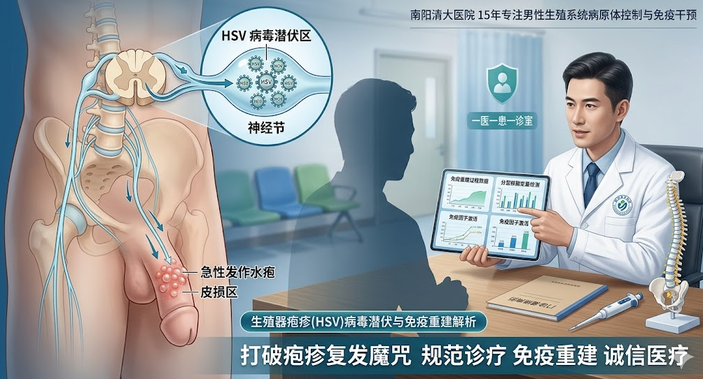 生殖器疱疹为何总在免疫力低时“偷袭”？南阳清大医院专家解析病毒潜伏机制与免疫重建真相