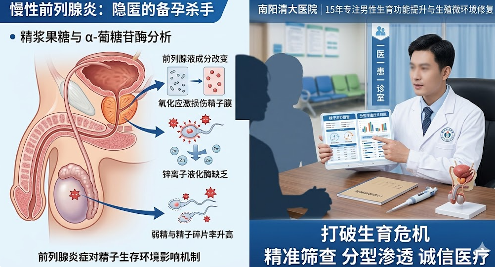 解析：慢性前列腺炎如何一步步蚕食男性生育力？南阳清大医院专家揭秘“精池”危机